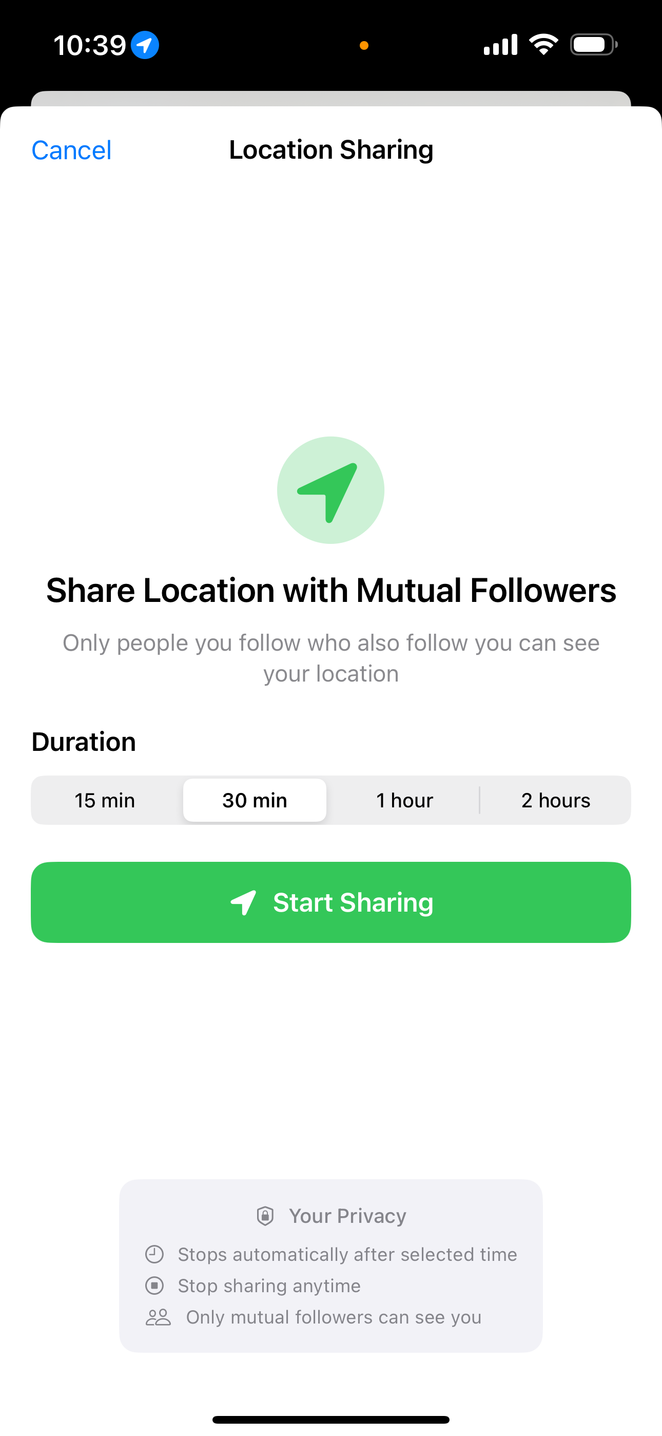 Location Sharing